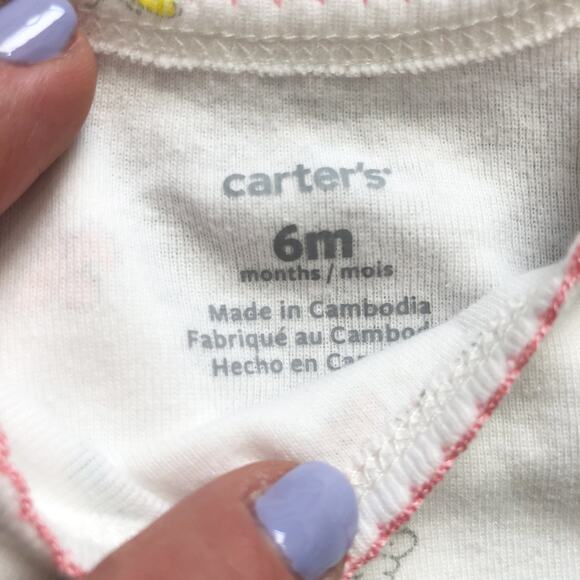 Carters Little Me Infant Baby Girl 6M One-Piece Sleeper & Bodysuit Lot of 5 - Picture 7 of 9